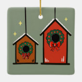 Kerstvogelhuisjes Ornament – Cozy Minimaal (Achterkant)
