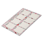 Kerstvogels Botanische Weekplanner Notitieblok (Schuin)