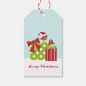 kerstvogels cadeaulabel (Voorkant)