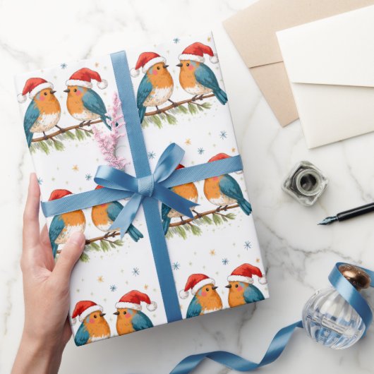 kerstvogels cadeaupapier (Geschenken)