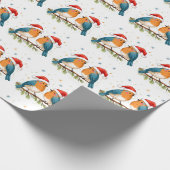 kerstvogels cadeaupapier (Hoek)