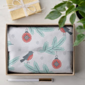 Kerstvogels en kogelpatronen tissuepapier (Geschenk)