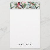 kerstvogels en sinaasappelpatronen briefpapier (Voorkant)