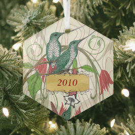  kerstvogels glas ornament