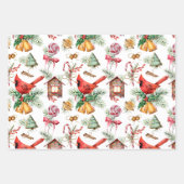 Kerstvogels Greenery Inpakpapier Vel (Voorkant 2)