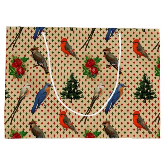  kerstvogels groot cadeauzakje (Achterkant)