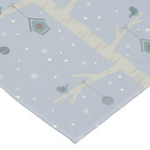 Kerstvogels in de winter op bosboom korte tafelloper (Hoek)