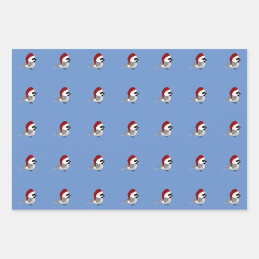 kerstvogels inpakpapier vel (Voorkant 2)