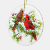Kerstvogels keramisch sieraad keramisch ornament (Links)