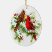 Kerstvogels keramisch sieraad ornament (Rechts)