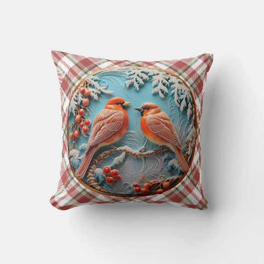  kerstvogels. kussen (Voorkant)