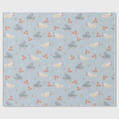 Kerstvogels naadloos patroon cadeaupapier (Vlak)