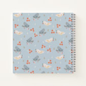  kerstvogels naadloos patroon notitieboek (Achterkant)