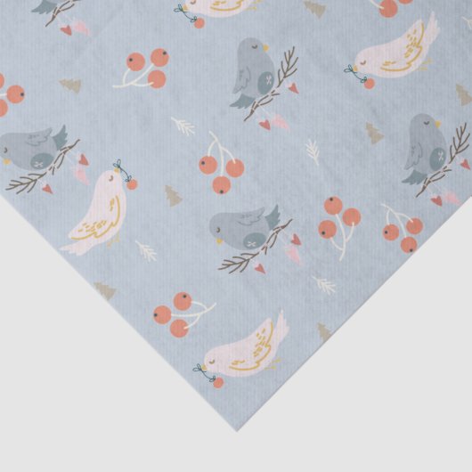 Kerstvogels naadloos patroon tissuepapier (Detail)