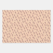 Kerstvogels, sterren en bessen op licht inpakpapier vel (Voorkant 3)