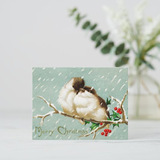  kerstvogels, trilling briefkaart (Staand voorkant)