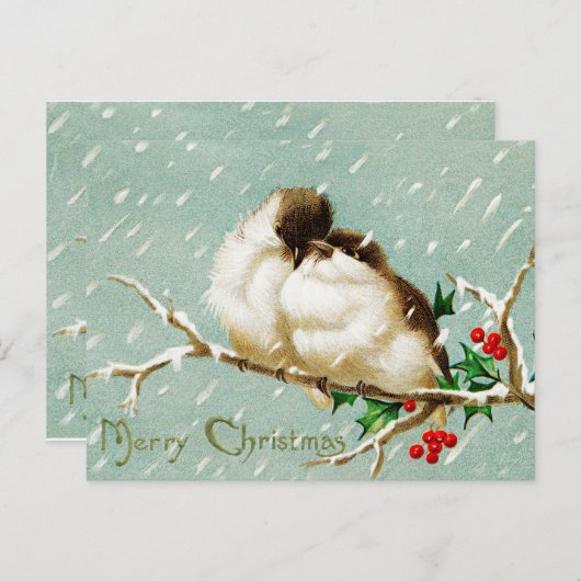  kerstvogels, trilling briefkaart (Voorkant / Achterkant)
