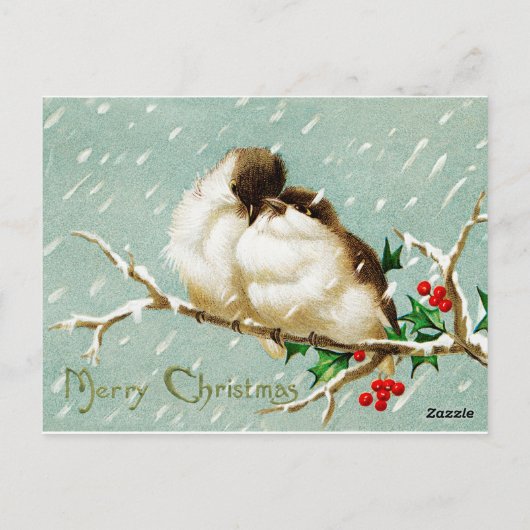  kerstvogels, trilling briefkaart (Achterkant)