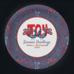 Kerstvolkskunst Scandinavische vogel rood blauw Papieren Bordje<br><div class="desc">Originele volkskunst van Designer LeahG is te vinden op deze moderne en trendy servies-set met volkskunstthema. Kleuren blauw, rood en wit, herten en vogels zijn te zien op dit JOY-feestartikel, ideaal voor kerstfeestjes. _________________________________________________________________________________________________________ Voor hulp, bijpassende artikelen of een aangepast ontwerp kunt u contact opnemen met Designer LeahG via het...</div>