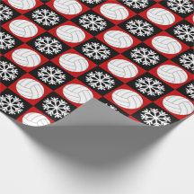 Kerstvolleybal en Snowflake Red en Black