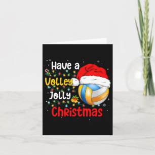 Kerstvolleybal heeft een volleybal met kerst kaart