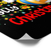 Kerstvolleybal heeft een volleybal met kerst poster (Hoek)