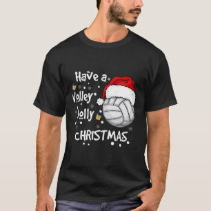 Kerstvolleybal heeft een volleybal met kerst t-shirt