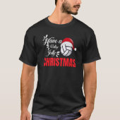 Kerstvolleybal heeft een volleybal met kerst t-shirt (Voorkant)