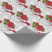 Kerstvolleybal in het Pet van Santa | DIY-naam Cadeaupapier (Hoek)