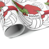 Kerstvolleybal in het Pet van Santa | DIY-naam Cadeaupapier (Rol Hoek)