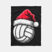Kerstvolleybal Santa Hat 2 Fleece Deken (Voorkant)