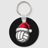 Kerstvolleybal Santa Hat 2 Sleutelhanger (Voorkant)