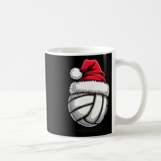 Kerstvolleybal Santa Hat 3 Koffiemok (Rechts)