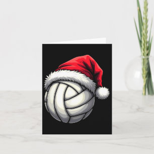 Kerstvolleybal Santa Hat Kaart