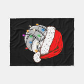 Kerstvolleyball Santa Hat Funny Sport Xm Fleece Deken (Voorkant (Horizontaal))