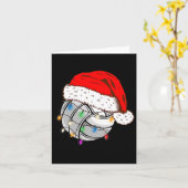 Kerstvolleyball Santa Hat Funny Sport Xm Kaart (Gele Bloem)