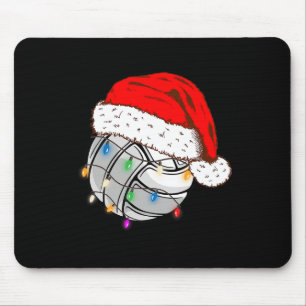 Kerstvolleyball Santa Hat Funny Sport Xm Muismat
