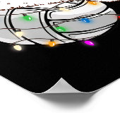 Kerstvolleyball Santa Hat Funny Sport Xm Poster (Hoek)