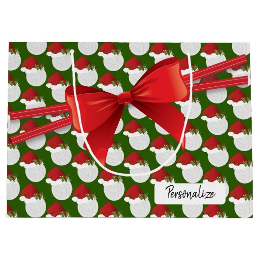 Kerstvolleybalpatroon - Groot Cadeauzakje (Voorkant)