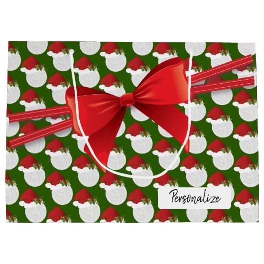 Kerstvolleybalpatroon - Groot Groot Cadeauzakje (Achterkant)
