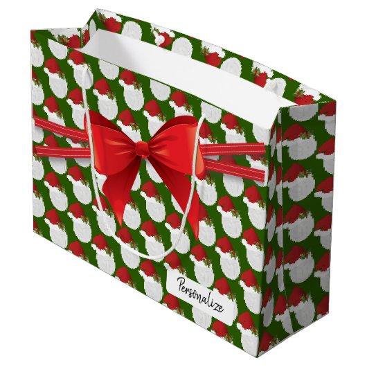 Kerstvolleybalpatroon - Groot Groot Cadeauzakje (Achterkant Gekanteld)