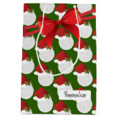 Kerstvolleybalpatroon Medium Cadeauzakje (Achterkant)