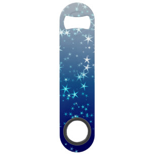 Kerstvonken Sterren Blauwe Lucht Speed Flessenopener
