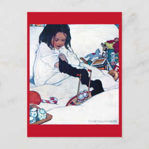 Kerstvoorbereiding, Jessie Willcox Smith Briefkaart