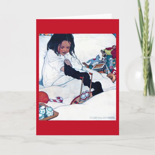 Kerstvoorbereidingen, Jessie Willcox Smith Kaart (Voorkant)