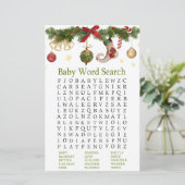 kerstvoorraad Baby shower Word Search Game (Staand voorkant)