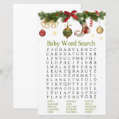 kerstvoorraad Baby shower Word Search Game (Voorkant / Achterkant)