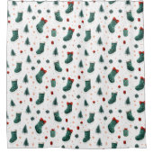 kerstvoorraad douchegordijn (Voorkant)