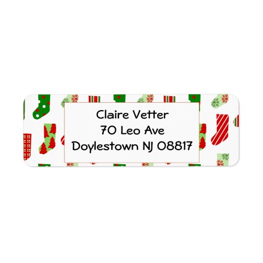 kerstvoorraad etiket (Voorkant)