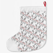 kerstvoorraad gepersonaliseerde rendierhouderij grote kerstsok (Achterkant)